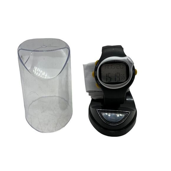 Calorie Watch By Fitness Wizard Digital Pulse Unisex Black Band Men Women - Picture 7 of 9